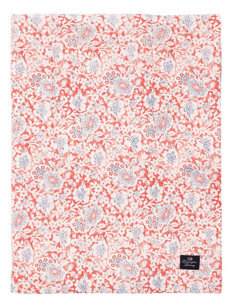 Lexington Printed Flowers Recycled Cotton tablecloth 150x350 cm Coral