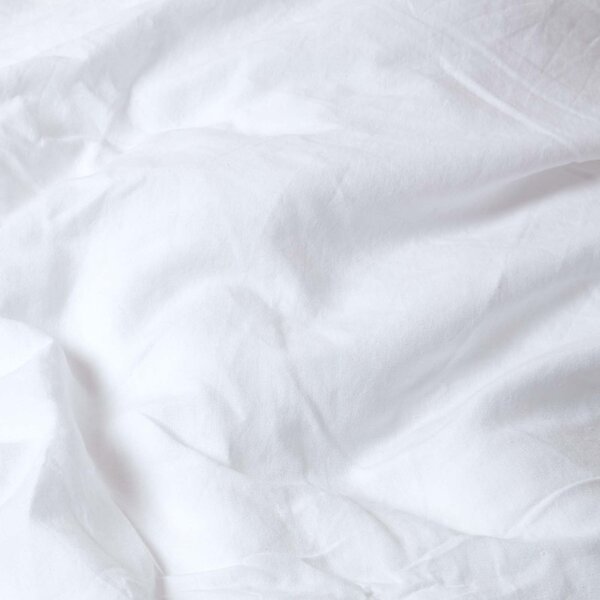 Homescapes White Linen Duvet Cover Set, Double