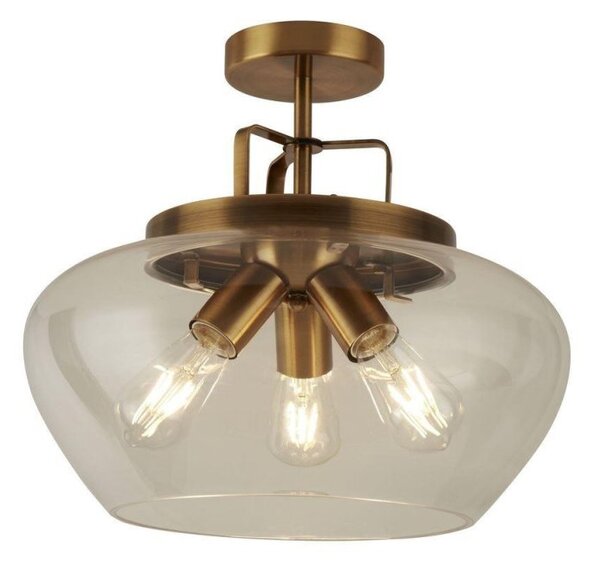 Searchlight 8973-3BZ Boule 3 Light Semi Flush Ceiling Light In Bronze