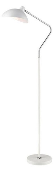 S243 Standard Lamp 1 Light Floor Light In Matt White And Chrome