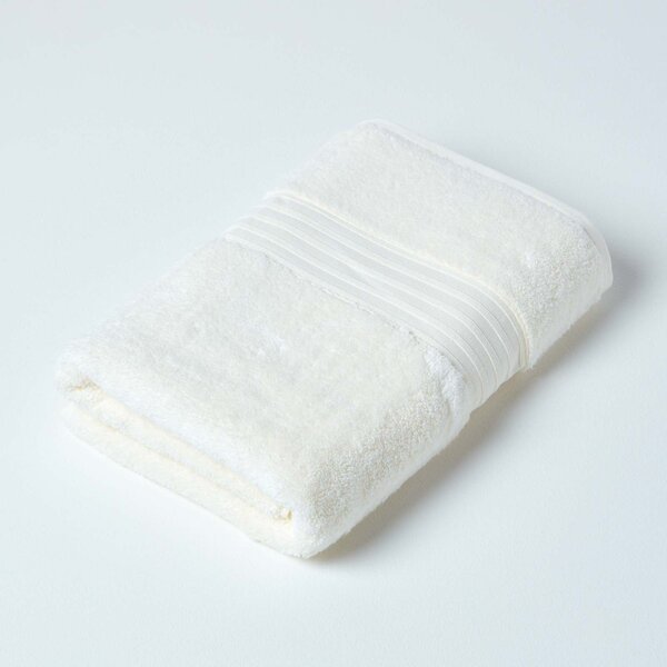 Homescapes Zero Twist Supima Cotton Cream Bath Towel