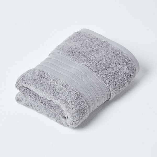 Homescapes Zero Twist Supima Cotton Light Grey Hand Towel