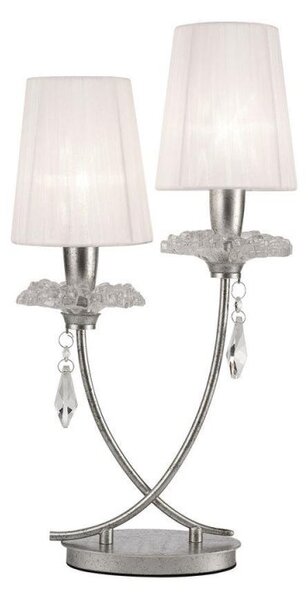 Mantra M6306 Sophie 2 Light Table Lamp With Shades In Silver