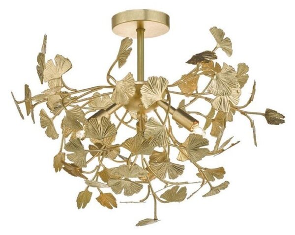 Dar YAD0435 Yadira 4 Light Semi Flush Ceiling Light In Gold