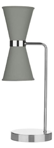 David Hunt Lighting HYD42 The Hyde 2 Light Table Lamp In Powder Grey And Chrome