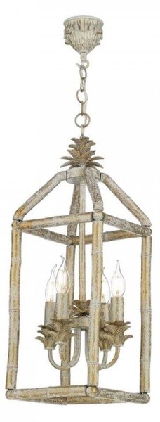David Hunt Lighting PAG0412 Pagoda 4 Light Ceiling Pendant In Crackle Gold