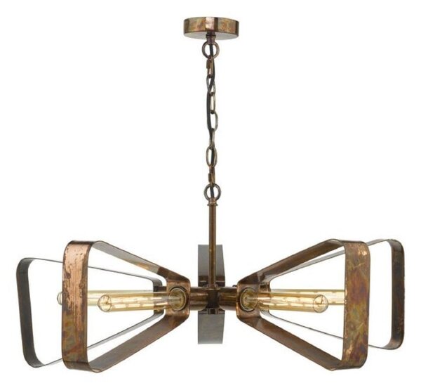 Dar YAV0564 Yavanna 5 Light Ceiling Pendant Light In Copper