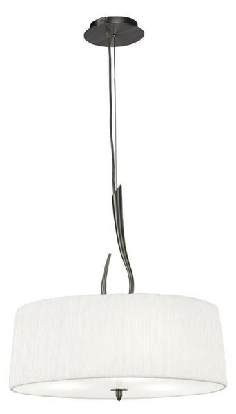 Mantra M3704 Lua 3 Light Single Pendant Light In Satin Nickel With Shade
