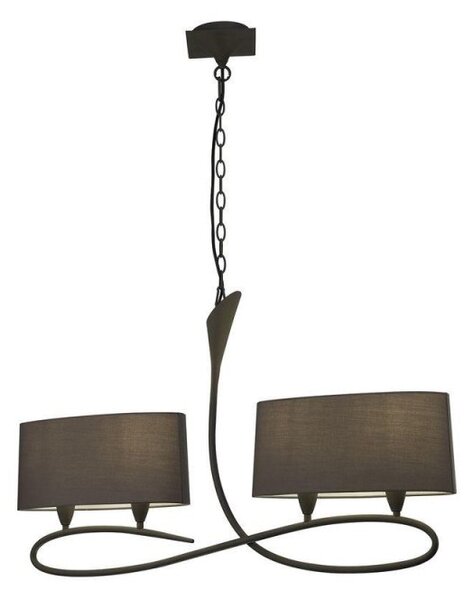 Mantra M3680 Lua 4 Light Pendant Light In Ash Grey With 2 Shades