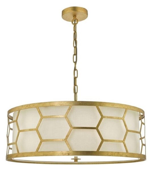 Dar EPS0412 Epstein 4 Light Ceiling Pendant In Gold