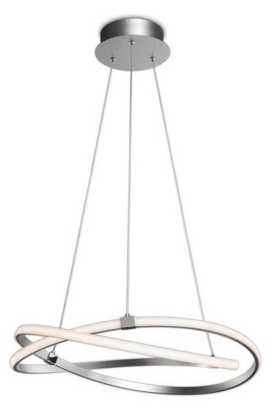 M5725 Infinity Dimmable LED Medium Ceiling Pendant Light In Silver And White