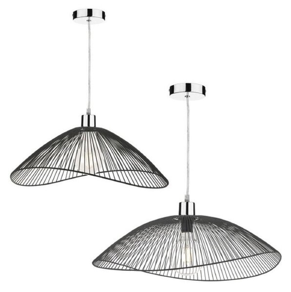 Dar ONZ1722 Onza Easy Fit Ceiling Pendant In Black