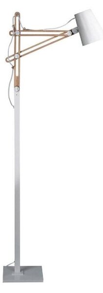 Mantra M3774 Looker 1 Light Floor Light In White And Beech Wood