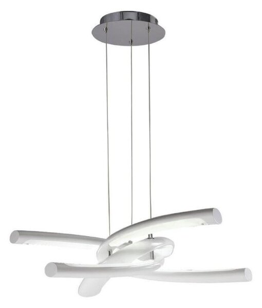Mantra M3970 Knot LED 3+3 Light LED Pendant Light In White And Chrome