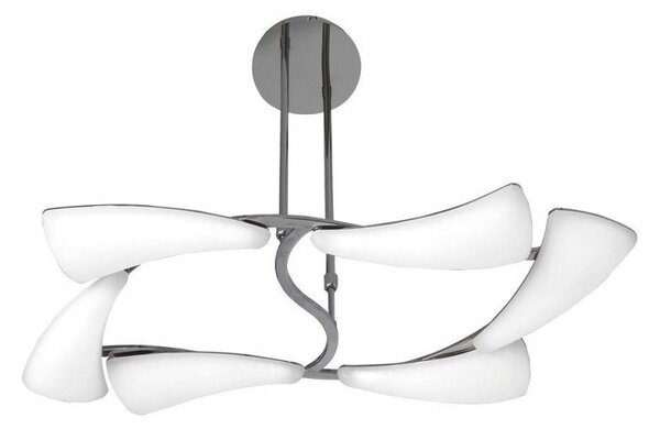 Mantra M3802 Mistral 6 Light Rectangular LED Pendant Light In Chrome - Length: 790mm