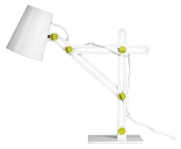 Mantra M3614 Looker 1 Light Table Lamp In White And Green