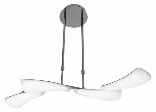 Mantra M3804 Mistral 4 Light LED Linear Pendant Light In Chrome