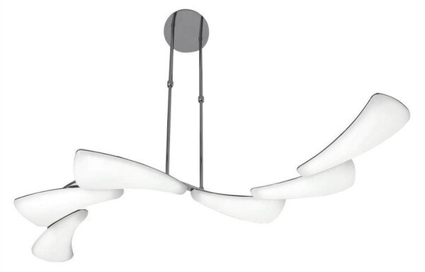 Mantra M3803 Mistral 6 Light LED Linear Pendant Light In Chrome