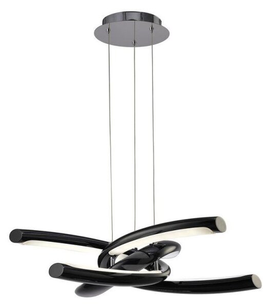 Mantra M3971 Knot LED 3+3 Light LED Pendant Light In Black And Chrome