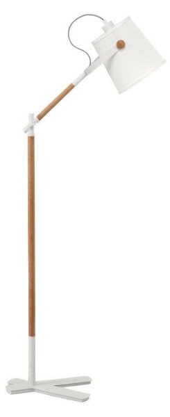 Mantra M4920 Nordica 1 Light Floor Light In White, Ivory And Beech Wood