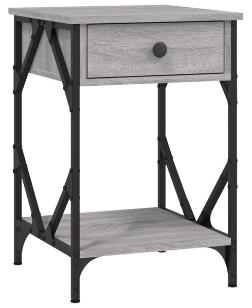 Bedside Cabinet Grey Sonoma 40x42x60 cm Engineered Wood