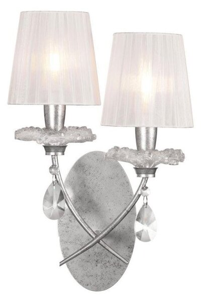 Mantra M6304 Sophie 2 Light Wall Light With Shades In Silver