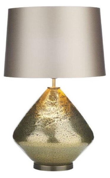 David Hunt Lighting EVO4335+TAP4018 Evora Table Lamp In Gold Glass With Almond Shade