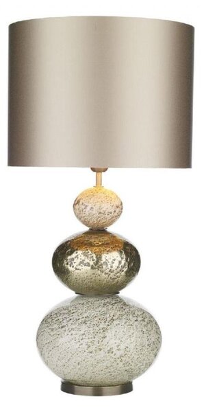 David Hunt Lighting BOA4335+DRM4018 Boavista Table Lamp In Gold Glass With Almond Shade
