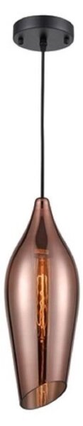 Franklite PCH194 Taper Ceiling Pendant Light In Copper Glass - Dia: 145mm