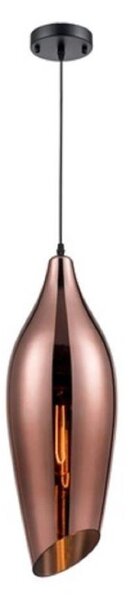 Franklite PCH197 Taper Ceiling Pendant Light In Copper Glass - Dia: 200mm