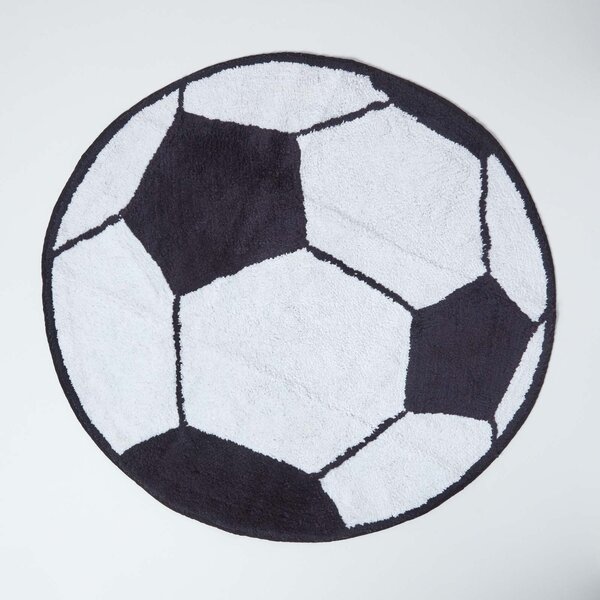 Homescapes Cotton Tufted Washable Football Children Rug, 120 cm