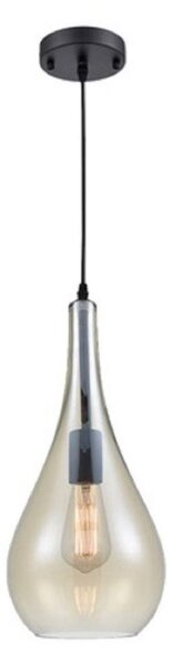 PH188 Ceiling Pendant In Pale Amber Glass