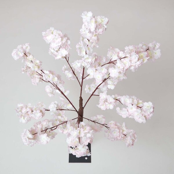 Light Pink Lifelike Artificial Oriental Blossom Tree, 4.5ft Tall