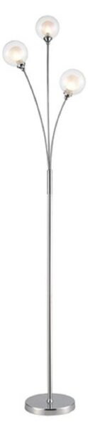 S237 3 Light Floor Light In Chrome With Clear Glass