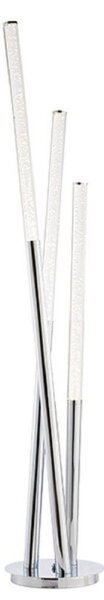 Endon 76731 Glacier 3 Light Floor Light In Chrome Plate And Clear Bubble Acrylic