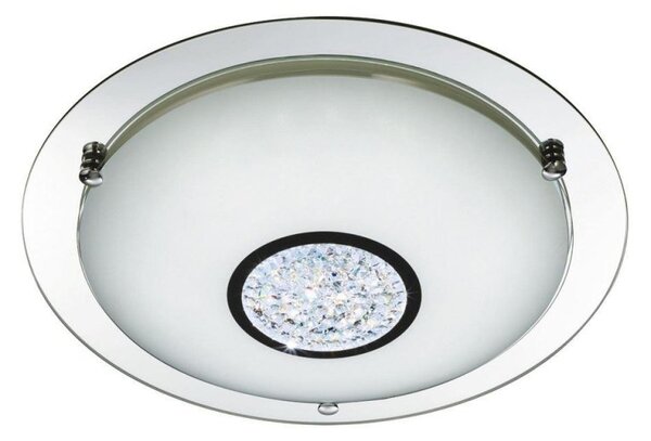 Searchlight 3883-31 Bathroom Flush Ceiling Light In Chrome - Dia: 320mm