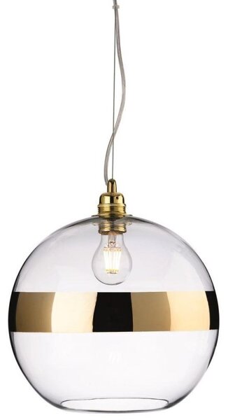 Firstlight 7639GO Saturn 1 Light Ceiling Pendant In Gold With Clear Glass
