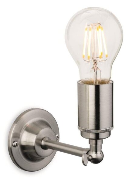 Firstlight 7650BS Indy 1 Light Wall Light In Brushed Steel