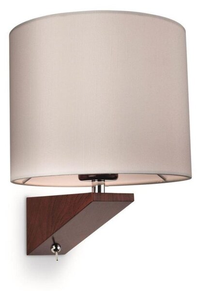 Firstlight 7655WA Alpine 1 Light Wall Light In Walnut With Cream Shade