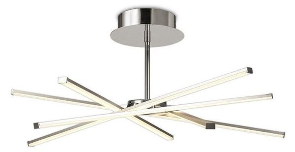 M5918 Star LED Semi Flush Ceiling Light In Silver And Chrome