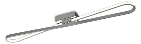 M5981 Bucle LED Linear Semi Flush Ceiling Light In Silver