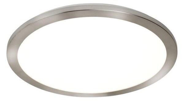 Searchlight 8101-40SS Bathroom Flush Ceiling Light In Satin Silver With Acrylic - Dia: 400mm