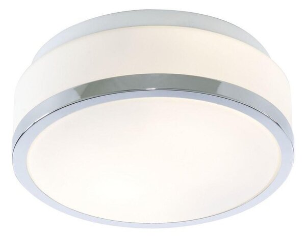Searchlight 7039-23CC Discs Bathroom Flush Ceiling Light In Chrome With Opal Glass - Dia: 230mm