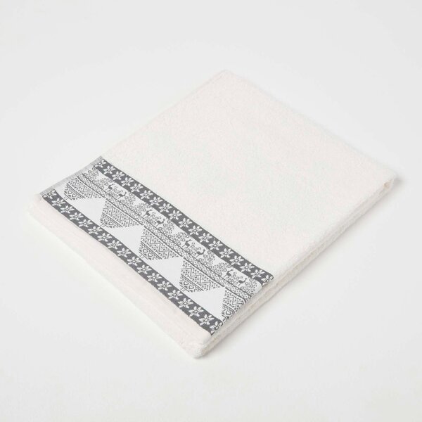 Grey Nordic Style Christmas 100% Cotton Bath Towel