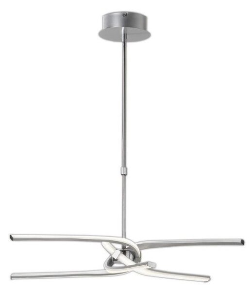 M4992 Knot 3+3 Light LED Telescopic Convertible Dimmable Ceiling Light In Silver And Chrome