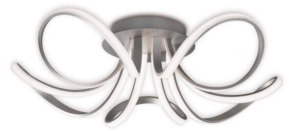 M5916 Knot 5 Light LED Semi Flush Ceiling Light In Silver And Chrome