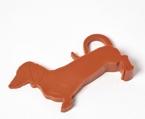 Orange Dog Door Wedge, Small Plastic Door Stopper for Indoor Use