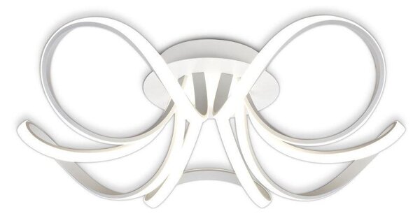M6037 Knot 5 Light LED Semi Flush Dimmable Ceiling Light In White And Frosted White