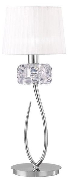 Mantra M4636 Loewe 1 Light Large Table Lamp With Shade In Chrome - H: 650mm