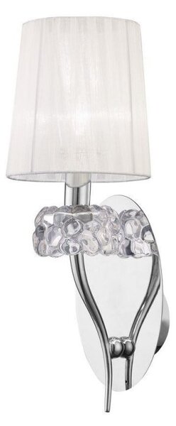 Mantra M4635/S Loewe 1 Light Switched Wall Light With Shade In Chrome